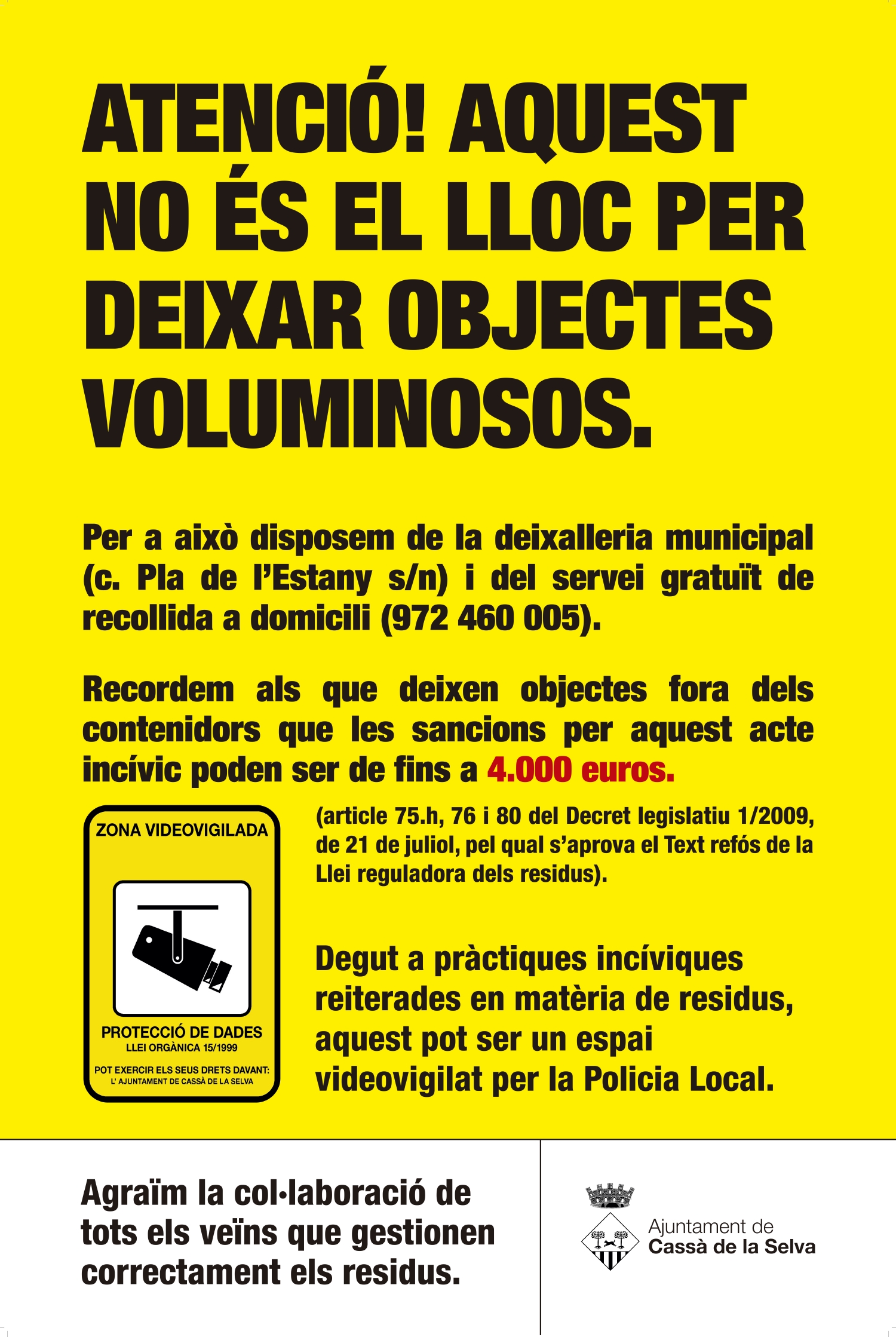  Cartell zona videovigilada