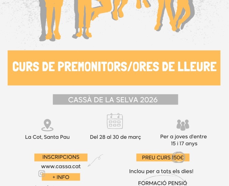 Darrers dies per a la inscripció al curs de Premonitors de Setmana Santa