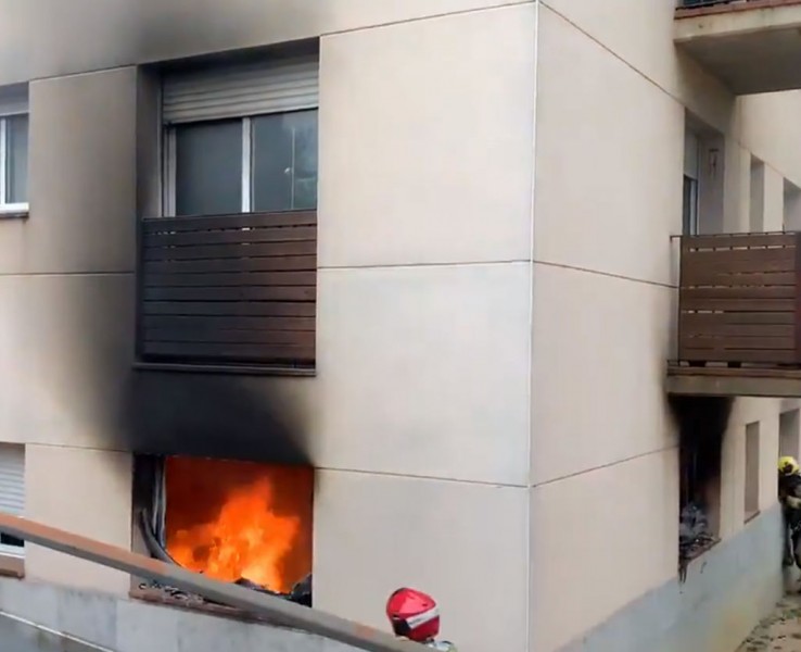 Incendi a Cassà de la Selva