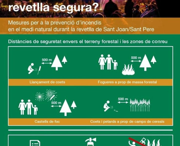 Gaudiu de la revetlla de Sant Joan amb precaució