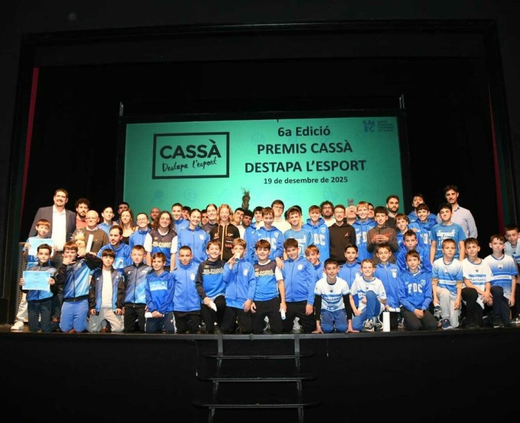La 6a gala “Cassà destapa l’esport” reconeix el talent i el compromís esportiu del municipi