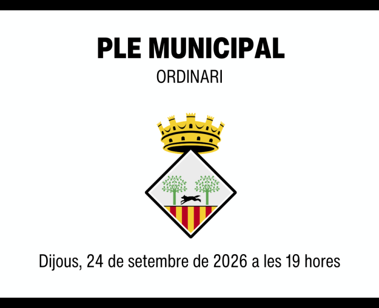 Ple municipal ordinari del 24 de setembre de 2026