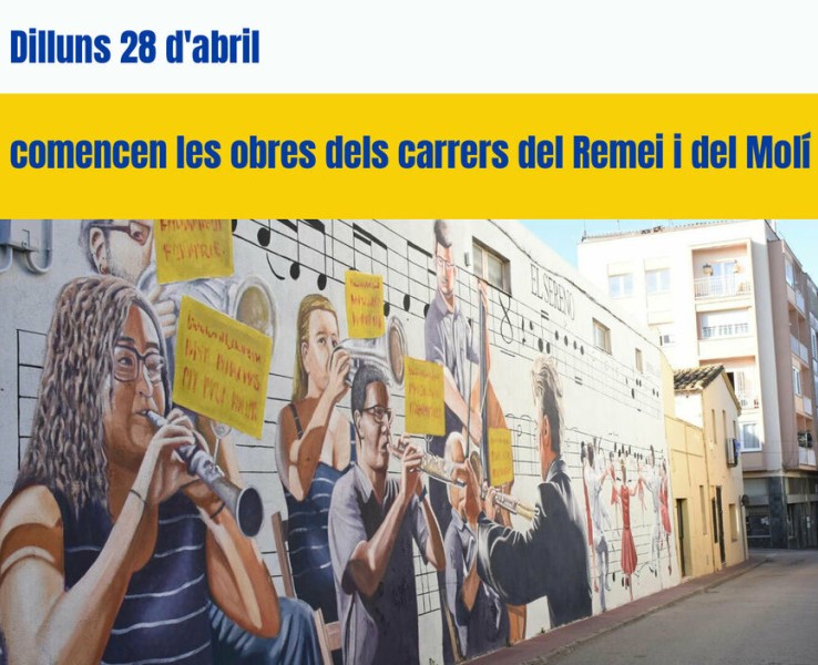 Comencen les obres dels carrers del Remei i del Molí