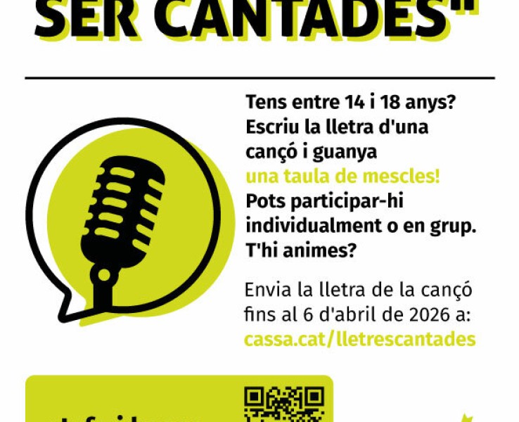 3a edició del premi “Lletres per a ser cantades”